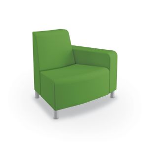 MooreCo Phoeby Outdoor Outfacing Curved Lounge Chair, Left Arm