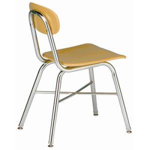 USACapitol Legacy 17.5” H-Frame Hard Plastic Cafeteria Chair with Cross Brace