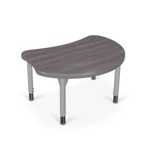 MooreCo Hierarchy Sail Desk – Youth Height Legs (Platinum), 12" – 18"H x 31.8"W x 23.5"D