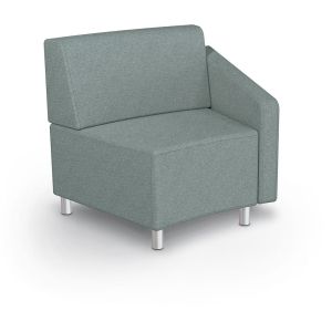 MooreCo Morris 22.5º Inside Wedge Chair – Left Arm, 34.5"H x 37"W x 29.5"D