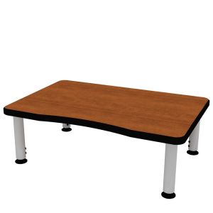 ELO® Plymouth II 24"D x 36"L Student Desk with Beveled Lotz Armor Edge™ HPL Top and 2" Mini Junior Adjustable Straight Round Legs