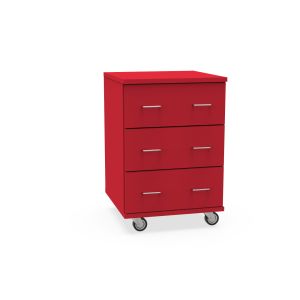 REplay® Mobile Base Cabinet Unit with 3 Equal Drawers, and Casters - 24"W x 23"D x 35.5"H