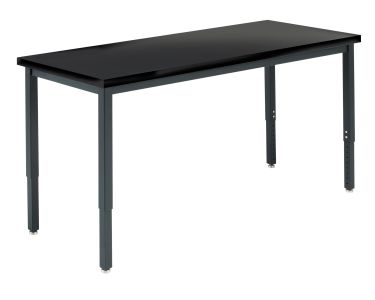 Diversified Spaces Adjustable Height Metal Table with Phenolic Top