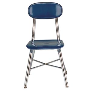 USACapitol Legacy 15.5” H-Frame Hard Plastic Chair with Cross Brace