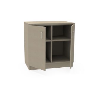 REplay® Modular Base Cabinet Unit with Double Doors, 1 Vertical Divider, 2 Adjustable Shelves, and Adjustable Levelers - 42"W x 23"D x 35.5"H