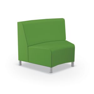MooreCo Phoeby Outdoor Infacing Curved Loveseat, No Arms