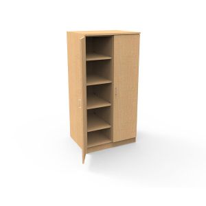 REplay® Modular Tall Cabinet Unit with Double Doors, 1 Vertical Divider, 2 Center Fixed Shelves, 8 Adjustable Shelves, and Adjustable Levelers   - 36"W x 23"D x 72"H