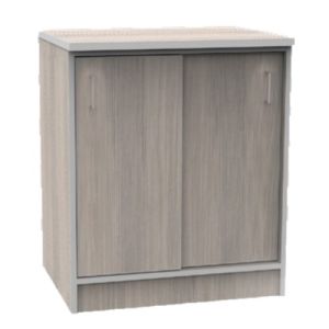 REplay® Modular Base Cabinet Unit with Double Sliding Doors, Adjustable Shelf, and Adjustable Levelers - 30"W x 23"D x 35.5"H