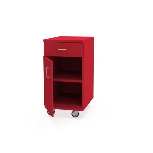 REplay® Mobile Base Cabinet Unit with Single Drawer Over Left Hinged Single Door, Adjustable Shelf, and Casters - 18"W x 23"D x 35.5"H