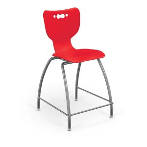 MooreCo Hierarchy 4-Leg Stool, 24" Height - Red