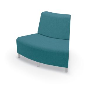 MooreCo Phoeby Indoor Outside Curve Loveseat, Armless, Legs