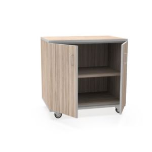 REplay® Mobile Base Cabinet Unit with Double Doors, Adjustable Shelf, and Casters - 36"W x 23"D x 35.5"H