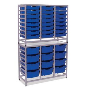 Gratnells Dynamis Tall Storage Unit with 24 Shallow and 12 Deep Trays