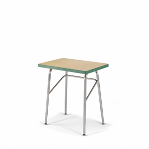 USACapitol Aptitude Adjustable Desk, 20" D x 27" W, with XL Laminate Top and Spray Edge