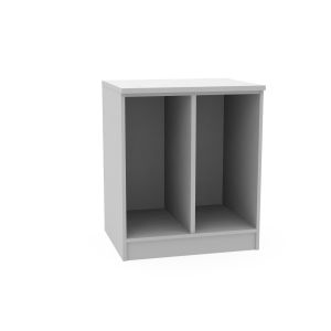 REplay® Modular Open Base Cabinet Unit with 1 Vertical Divider, and Adjustable Levelers - 36"W x 23"D x 35.5"H
