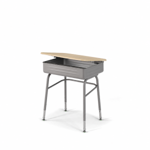 USACapitol Aptitude Adjustable Desk, 18" D x 24" W, with Hard Plastic Top, Book Box, and Gas Lift Lid