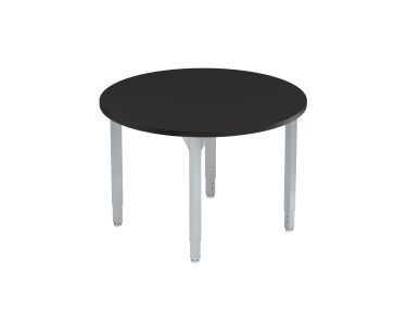 NPS® Heavy-Duty Height Adjustable Activity Table, 36" Round, Chem-Res Top, Grey Legs