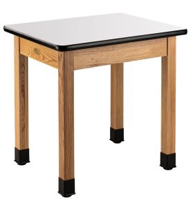 NPS® Wood Science Lab Table, 24"x30"x30", Whiteboard Top
