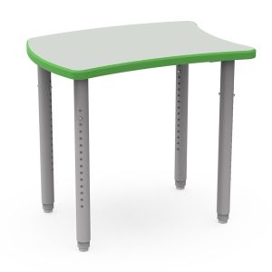 ELO® Loyal 22"D x 30"L Student Desk with Beveled Lotz Armor Edge™ HPL Top and 2" Pin Adjustable Straight Round Legs