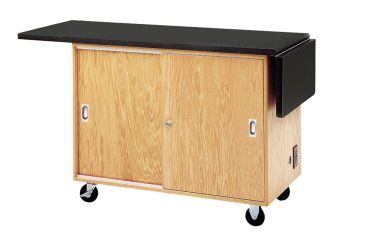 Diversified Spaces Mobile Lab Table & Storage - Solid Top