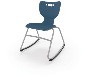 MooreCo Hierarchy Rocker Chair, 14" Height, Platinum Frame, No Arms