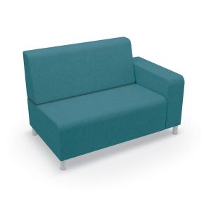 MooreCo Phoeby Indoor Loveseat, Left Arm, Legs