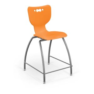 MooreCo Hierarchy 4-Leg Stool, 24" Height - Orange