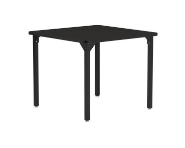 NPS® Heavy-Duty Fixed Height Activity Table, 24" Square, Chem-Res Top, Black Legs