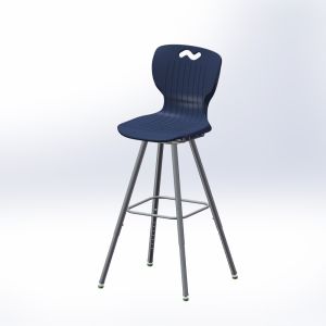 USACapitol Ntersect Stool, 25” - 33” Adjustable, Fixed Position