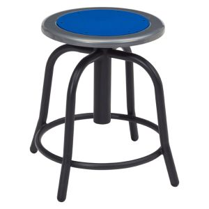 NPS 6800 Series Height Adjustable Black Swivel Stool-Blue
