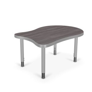 MooreCo Hierarchy Fender by MooreCo Desk – Medium – Youth Height Legs (Platinum), 12" – 18"H x 33"W x 23"D