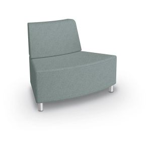 MooreCo Morris 45º Outside Wedge Chair – Armless, 34.5"H x 45"W x 29.5"D