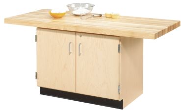 Diversified Spaces 2 station Workbench with Cabinet