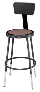 5 PACK NPS Black Lab Stool with Backrest - 19"-27" Adjustable Height