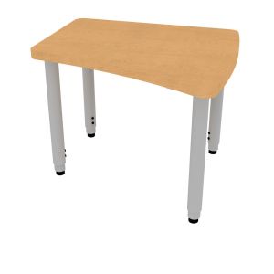 ELO® Arcadia 26"D x 28.5"L Student Desk with 3mm Edge HPL Top and 2" Universal Junior Adjustable Straight Round Legs
