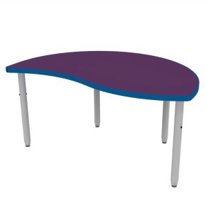 ELO® Reef XL 34"D x 54"L Table with 3mm Edge HPL Top and 2" Pin Adjustable Straight Round Legs