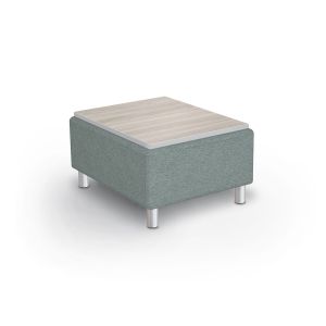 MooreCo Morris Single Bench + Table Top, 16"H x 22.5"W x 29.5"D