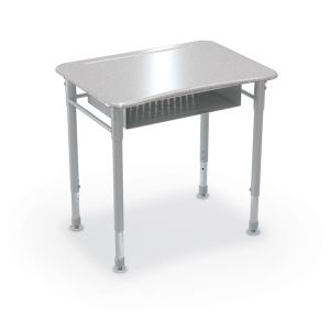 2 PACK - MooreCo Astute Hard Plastic Desk – Rectangle - Grey Nebula