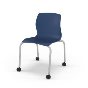 MooreCo Seed 4-Leg Caster Chair (16") / Hard Casters, 30"H x 19.9"W x 21.5"D
