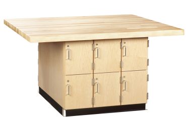 Diversified Spaces 4 Station Workbench with Lockers