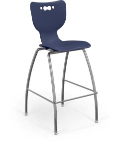 MooreCo Hierarchy 4-Leg Stool, 30" Height - Navy