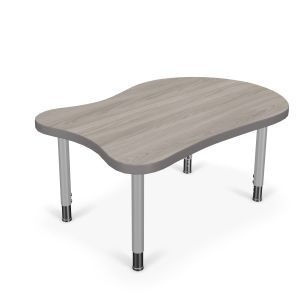 MooreCo Hierarchy Fender by MooreCo Desk – Large – Youth Height Legs (Platinum), 12" – 18"H x 36"W x 24"D