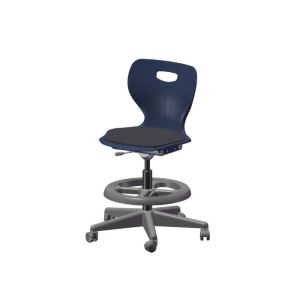 USACapitol Euroflex Lab Chair, Adjustable 20" - 27" with Foot Ring and Gas Lift