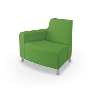 MooreCo Phoeby Outdoor Outfacing Curved Lounge Chair, Right Arm