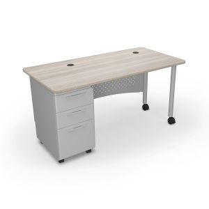 MooreCo Avid Single Pedestal Desk, 29.8"H x 60"W x 30"D