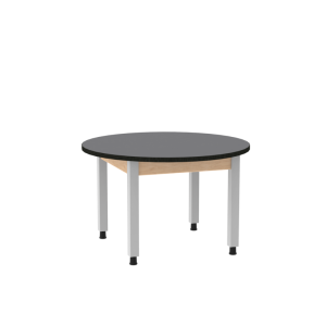 Diversified Spaces PerpetuLab Science Lab Table with Wheels, Plain Apron, Steel Legs, and Phenolic Top - 48"D