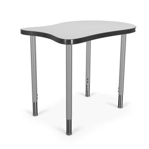 MooreCo Hierarchy Fender by MooreCo Desk – Medium – Platinum, 22" – 32"H x 33"W x 23"D