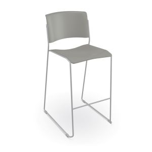 MooreCo Akt Stacking Stool - Morning Fog, 42.6" H x 20.4" W x 24" D