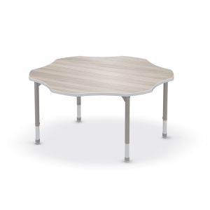 MooreCo Hiearchy Flower Activity Table, Youth Height Platinum Legs, 12" – 18"H x 60"W x 60"D