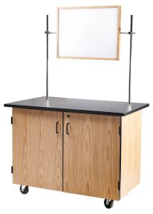NPS® Mobile Science Cart with Shelving, Whiteboard/Mirror